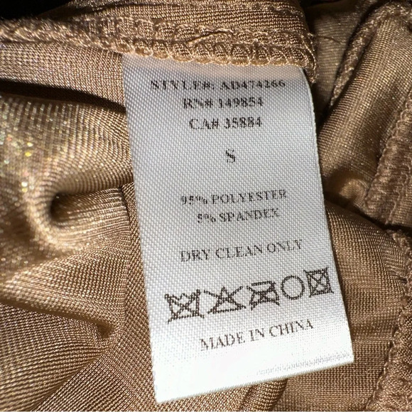 Anthropologie Sadie & Sage Champagne Problems Velvet Flare Leggings Brown Pant S - Picture 10 of 11